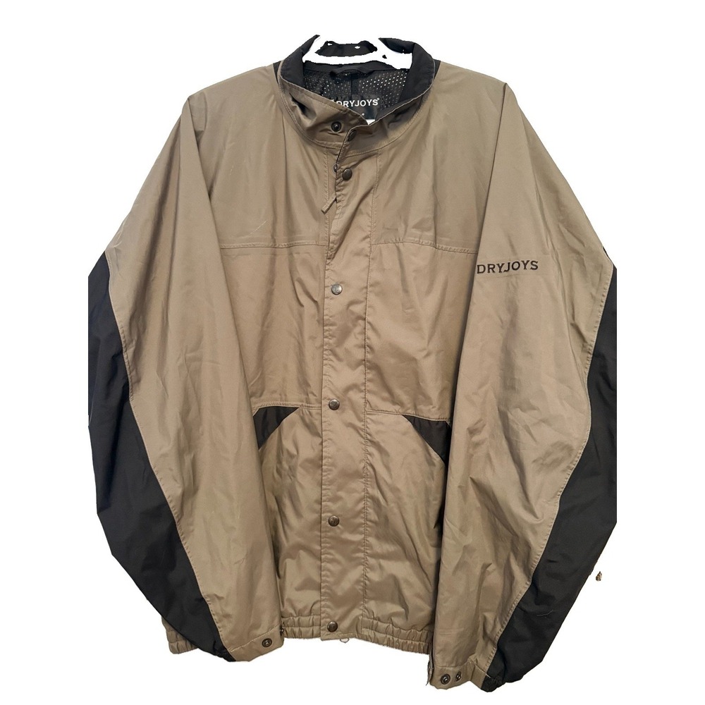 Mens FootJoy DRYJOYS Full Zip Long Sleeve Golf Jacket Brown Large
